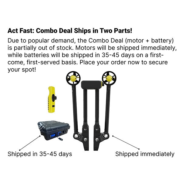 PacMotor + 16V Battery Trolling Motor Combo